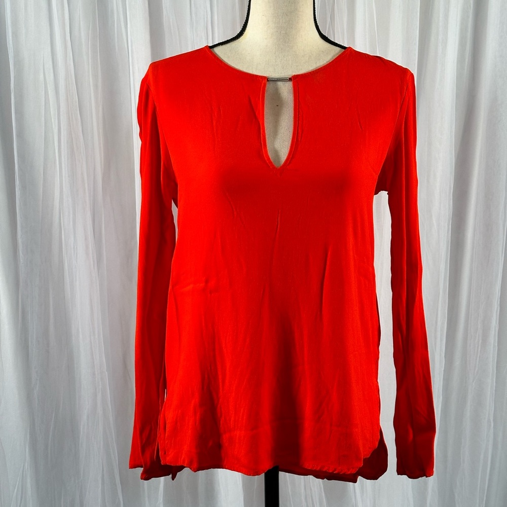 Bright Red Flowy Top